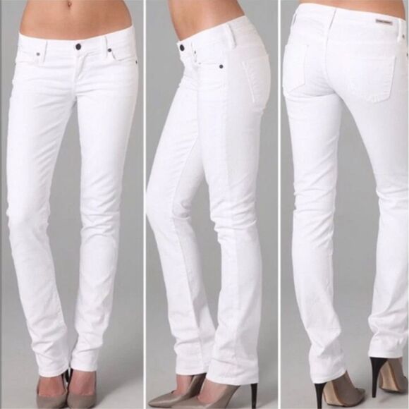 Citizens of Humanity Ava Low Rise Straight Leg White Denim Jeans Women’s Size 28 - Picture 1 of 12